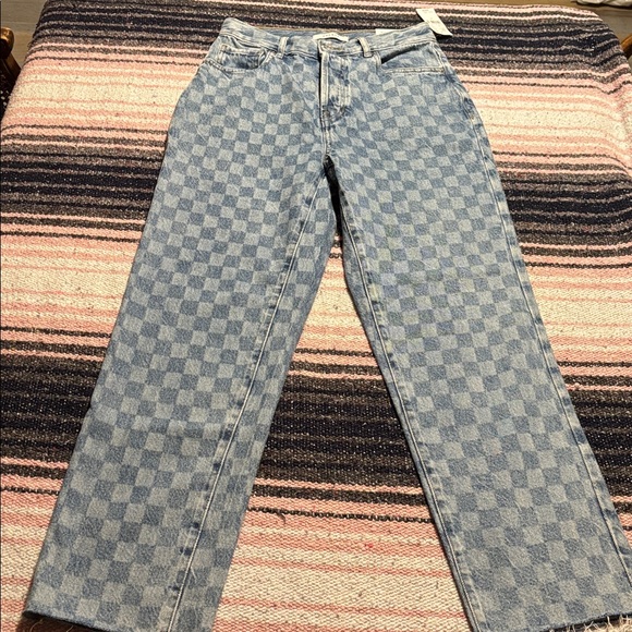 PacSun Denim - PacSun checkered print taper jeans 27